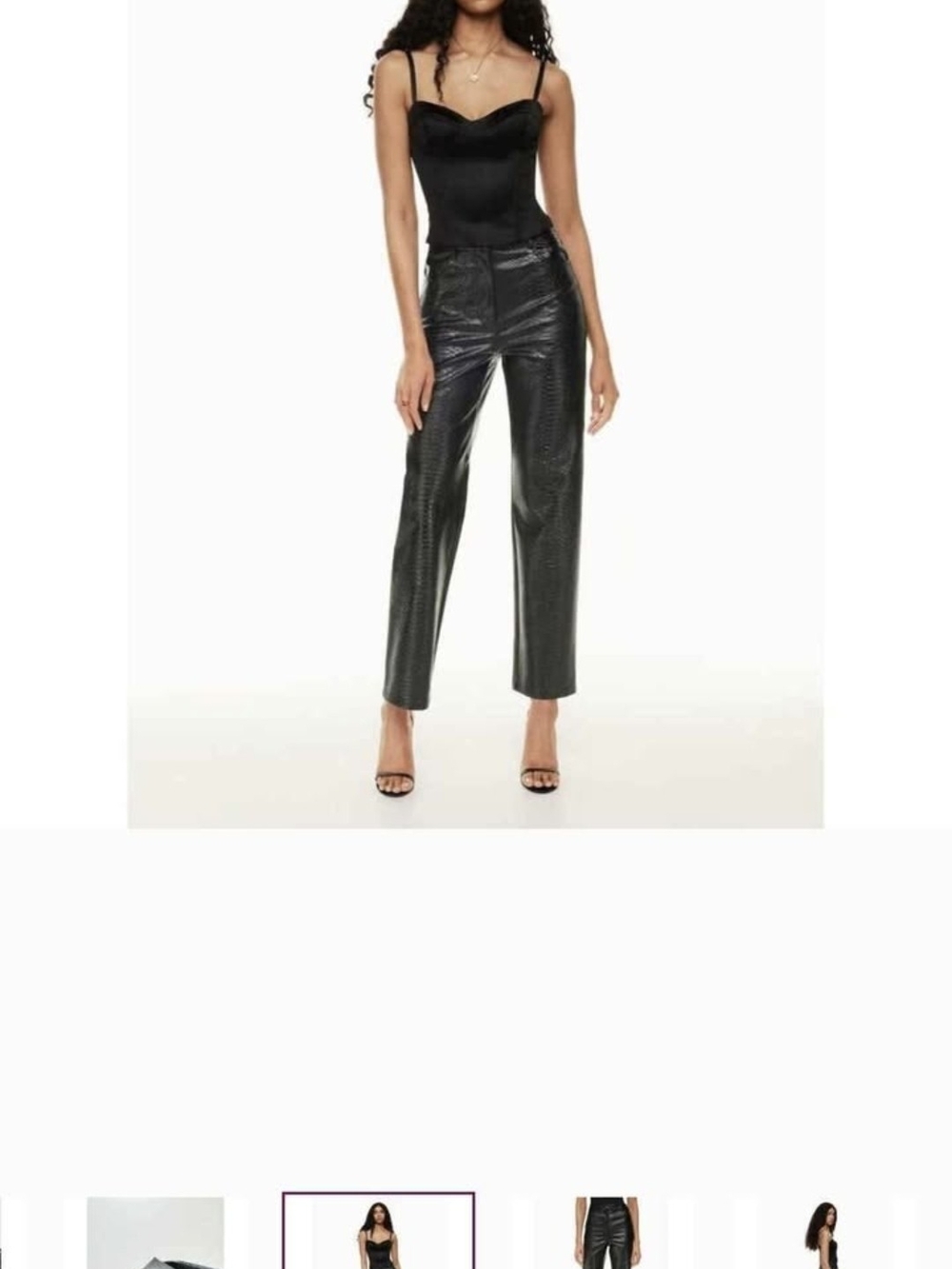 Wilfred Faux Leather Straight Leg Pants - Black